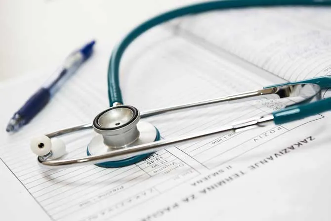 Stethoscope on calendar